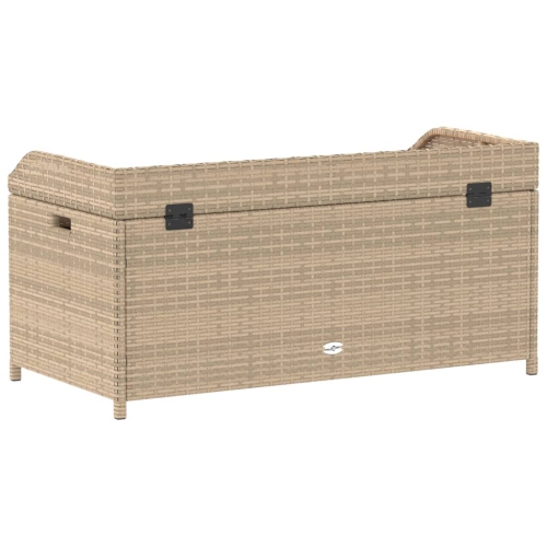 VidaXL – Mélange pour banc de rangement beige 100x50Be 52 cm poly rotin et bois d'acacia