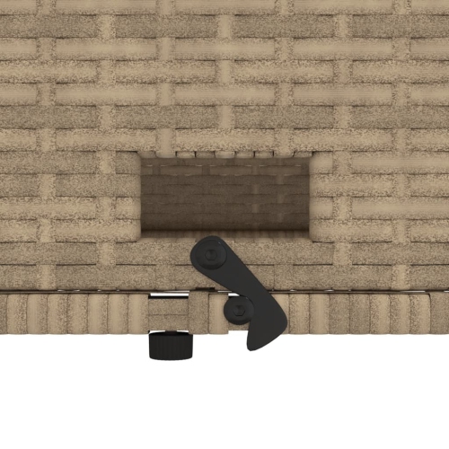 vidaXL Garden Sofa with Cushions 2-Seater Beige Poly Rattan