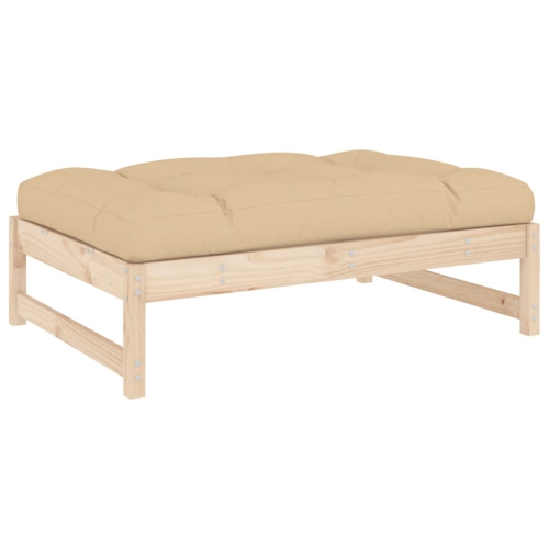 VIDAXL  Garden Footstool 120X80 Cm Solid Wood Pine