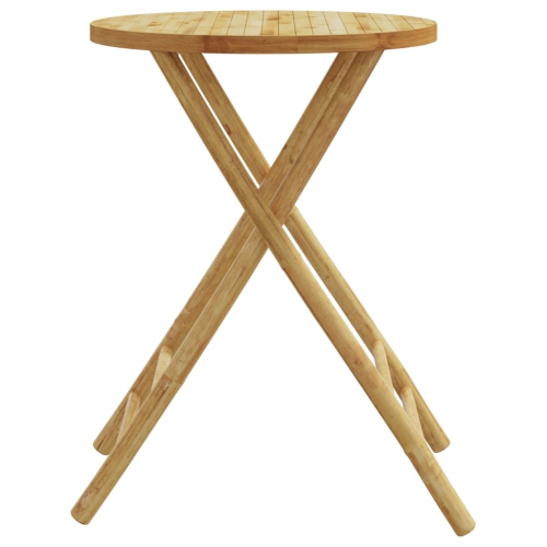 vidaXL Folding Garden Table Ø55x75 cm Bamboo