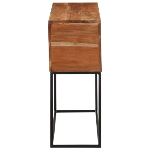 vidaXL Console Table 110x30x75 cm Solid Wood Acacia and Iron
