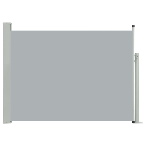 vidaXL Patio Retractable Side Awning 47.2"x196.9" Gray