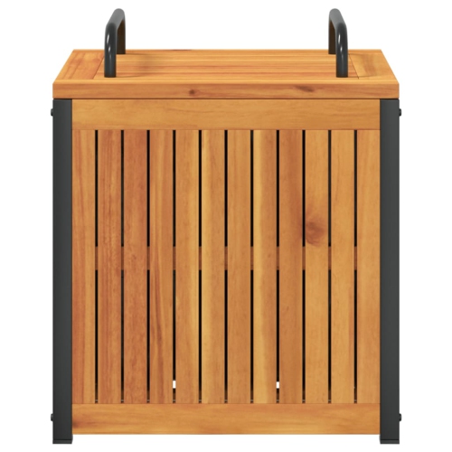 vidaXL Outdoor Cushion Box 45x45x45/53 cm Solid Wood Acacia and Steel