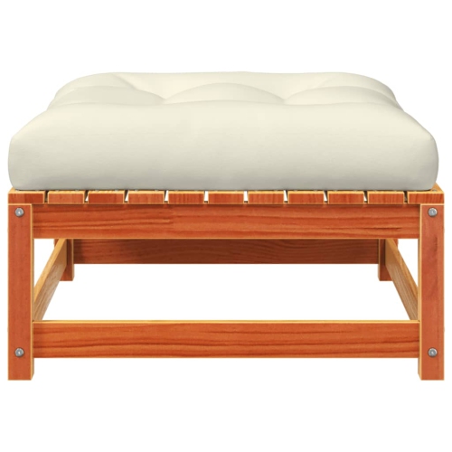 vidaXL Garden Sofa Armless with Cushions and Footstools