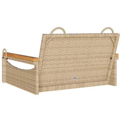 vidaXL Swing Bench Beige 63x62x40 cm Poly Rattan