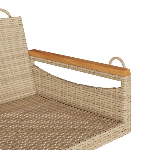 vidaXL Swing Bench Beige 63x62x40 cm Poly Rattan