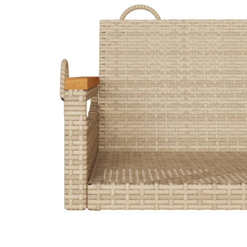 vidaXL Swing Bench Beige 63x62x40 cm Poly Rattan