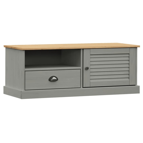 VIDAXL  Tv Cabinet Vigo 106X40X40 Cm Solid Wood Pine In Grey