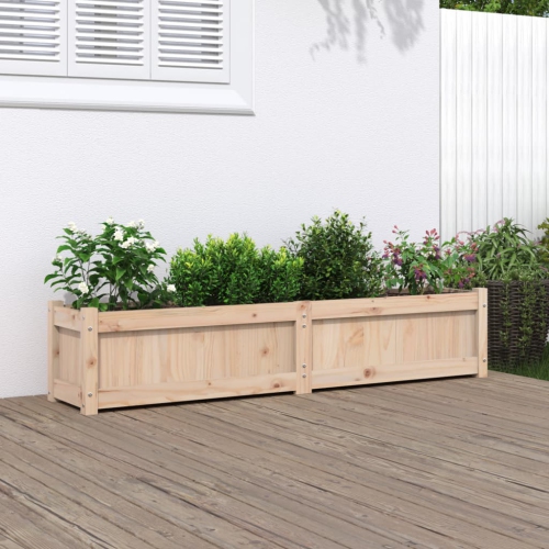 VIDAXL  Garden Planter 150X31X31 Cm Solid Wood Pine