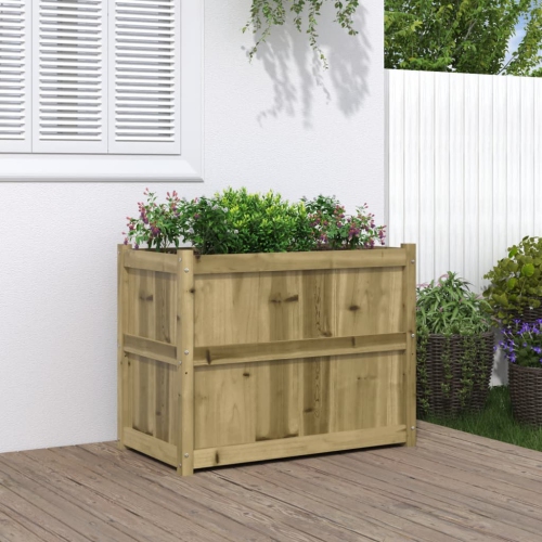 vidaXL Garden Planter 90x50x70 cm Impregnated Wood Pine