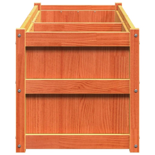 vidaXL Garden Planter Wax Brown 90x50x70 cm Solid Wood Pine