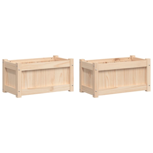 VIDAXL  Garden Planters 2 PCs Solid Wood Pine