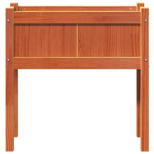 vidaXL Garden Planters 2 pcs with Legs Wax Brown Solid Wood Pine