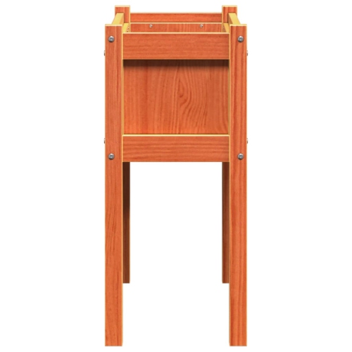 vidaXL Garden Planters 2 pcs with Legs Wax Brown Solid Wood Pine