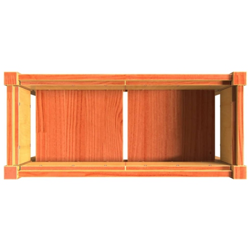 vidaXL Garden Planters 2 pcs with Legs Wax Brown Solid Wood Pine