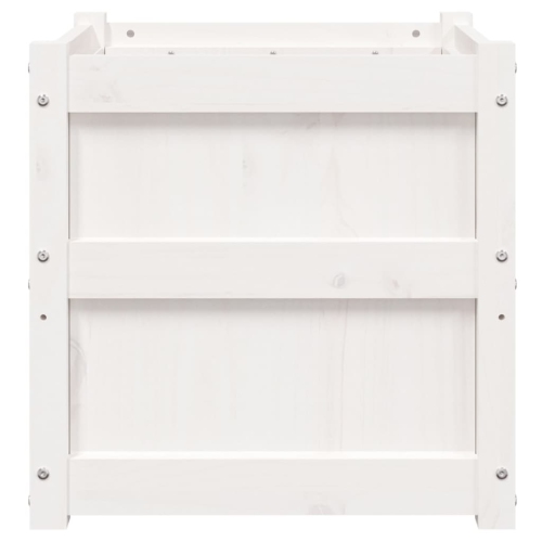 vidaXL Garden Planters 2 pcs White Solid Wood Pine