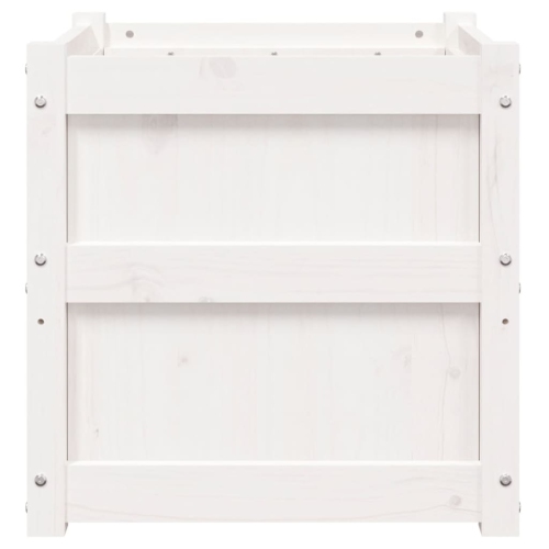 vidaXL Garden Planters 2 pcs White Solid Wood Pine