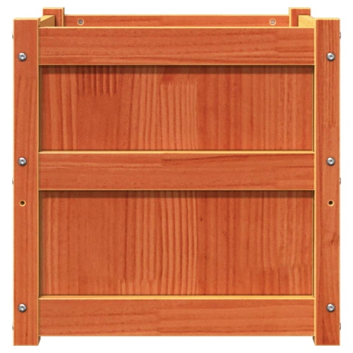 vidaXL Garden Planter Wax Brown 50x50x50 cm Solid Wood Pine