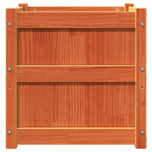 vidaXL Garden Planters 2 pcs Wax Brown Solid Wood Pine