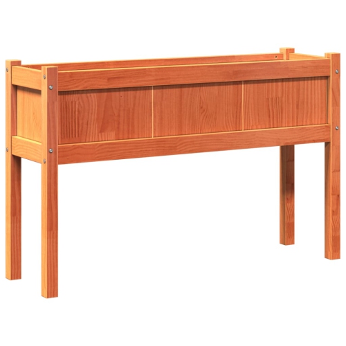 VIDAXL  Garden Planter With Legs Wax 110X31X70 Cm Solid Wood Pine In Brown