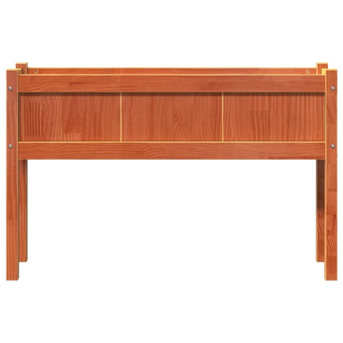 vidaXL Garden Planter with Legs Wax Brown 110x31x70 cm Solid Wood Pine