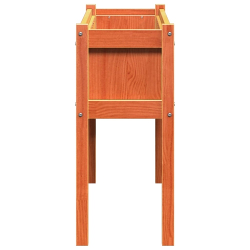 vidaXL Garden Planter with Legs Wax Brown 110x31x70 cm Solid Wood Pine