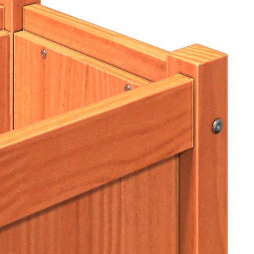 vidaXL Garden Planter Wax Brown 180x31x31 cm Solid Wood Pine