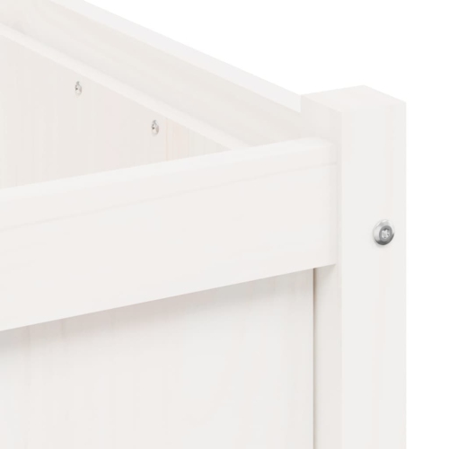 Jardinière vidaXL en pin massif, blanc 70x70, 70&nbsp;cm