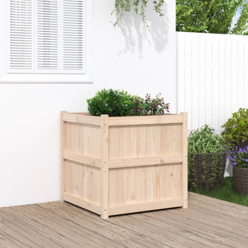 VIDAXL  Garden Planter 70X70X70 Cm Solid Wood Pine