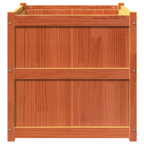 Cire vidaXL pour jardinière, brun 7070 cm, pin massif