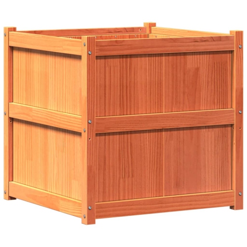 Cire vidaXL pour jardinière, brun 7070 cm, pin massif