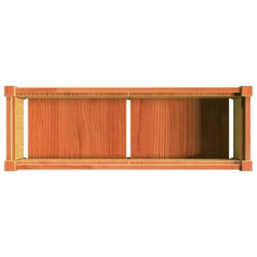 vidaXL Garden Planters 2 pcs Wax Brown Solid Wood Pine