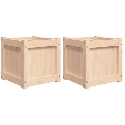 VIDAXL  Garden Planters 2 PCs Solid Wood Pine