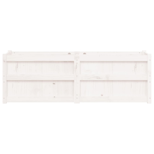 vidaXL Garden Planter White 150x50x50 cm Solid Wood Pine