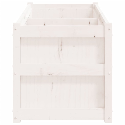 vidaXL Garden Planter White 150x50x50 cm Solid Wood Pine
