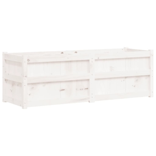 vidaXL Garden Planter White 150x50x50 cm Solid Wood Pine