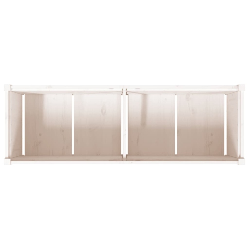 vidaXL Garden Planter White 150x50x50 cm Solid Wood Pine