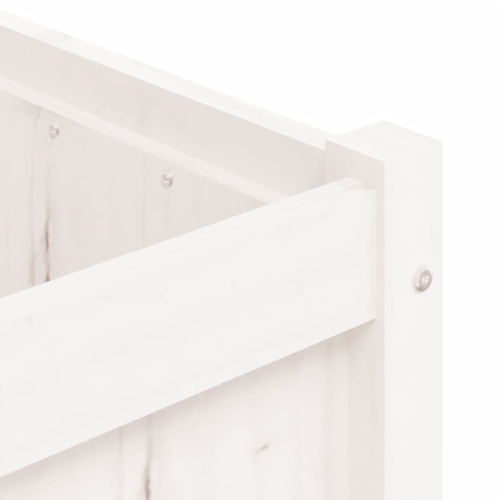 vidaXL Garden Planter White 150x50x50 cm Solid Wood Pine