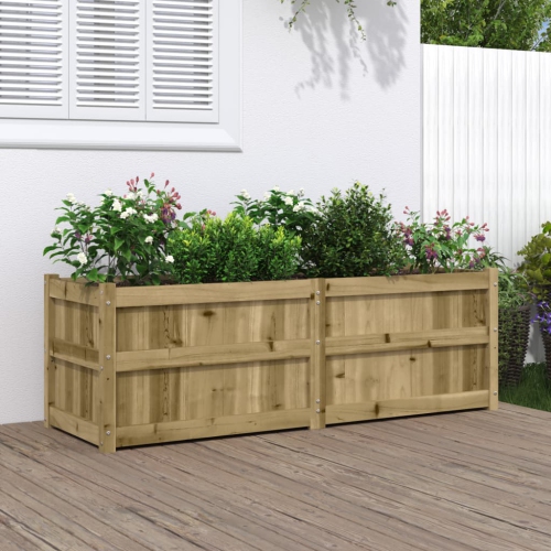 Jardinière vidaXL en pin imprégné 150 x 50 de 50 cm