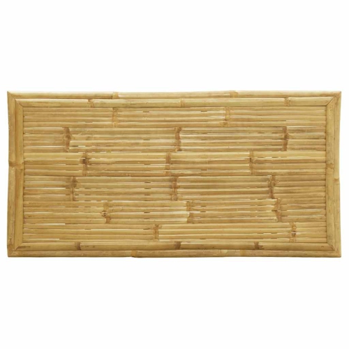 vidaXL 5 Piece Folding Bistro set with Dark Grey Cushions Bamboo