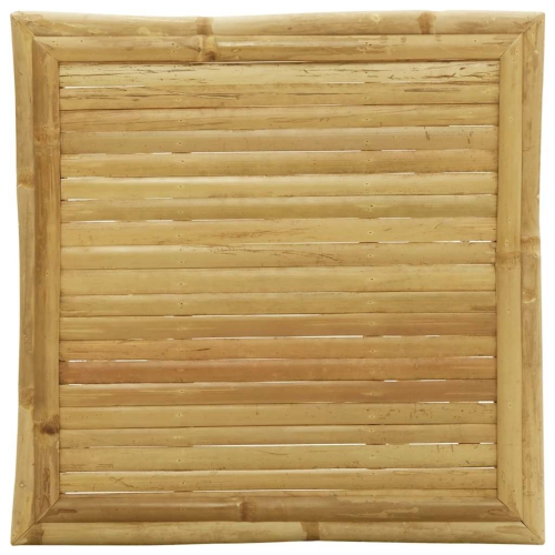 vidaXL 3 Piece Folding Bistro set with Dark Grey Cushions Bamboo