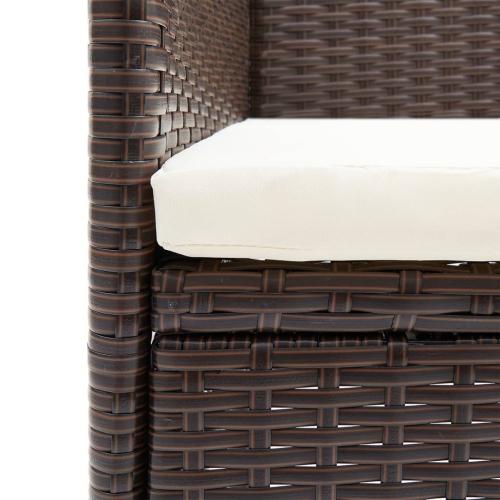 vidaXL 7 Piece Garden Dining Set Brown