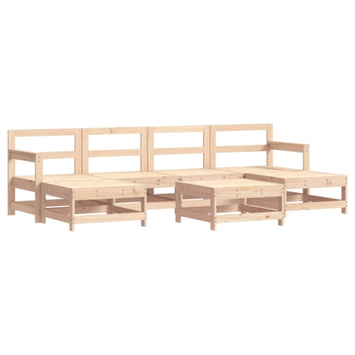 vidaXL 7 Piece Garden Lounge Set Solid Wood Pine