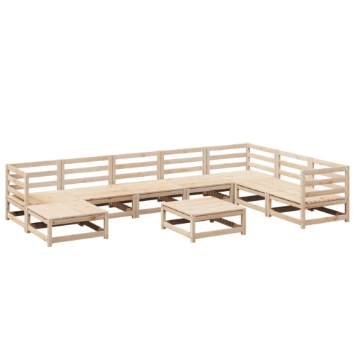 VIDAXL  9 Piece Garden Sofa Set Solid Wood Pine
