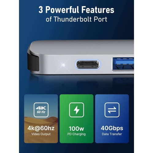 USB C Hub For Macbook Pro/Air M1 M2 2022 2021 2020 2019 2018 13" 15" 16" Multiport Adapter Hub Usb C 7 In 2 Mac Dongle With 4K Hdmi, 3 Usb 3.0. Sd/Tf