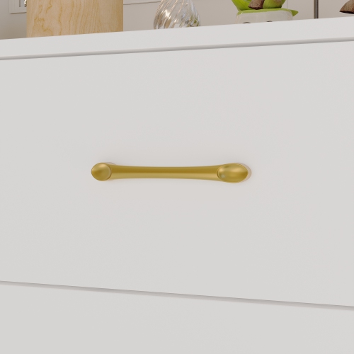 Famapy Classic 9-Drawer Dresser with Sturdy Metal Legs and Generous Storage White