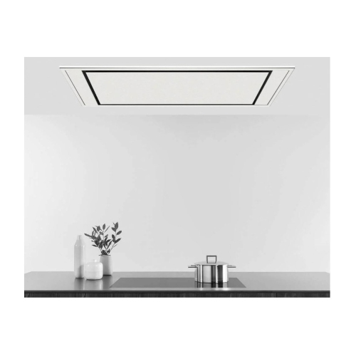 VICTORY Matte White 900 CFM Flush Ceiling Mount Range Hood with LED
