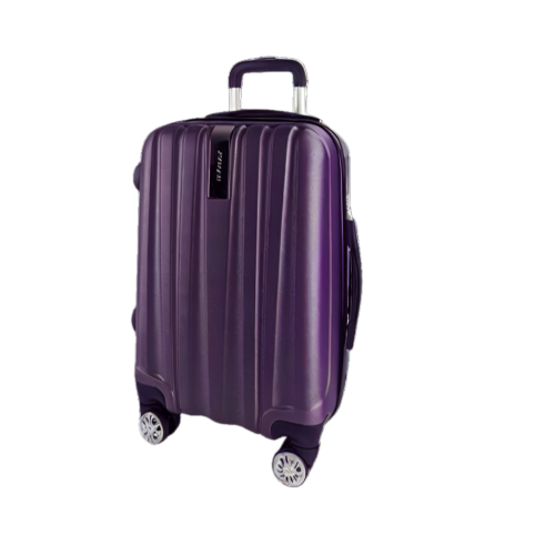 Valise cabine extensible légère 20&nbsp;po ABS+PC de TRAVLR, roulettes doubles, verrou TSA - Violet foncé