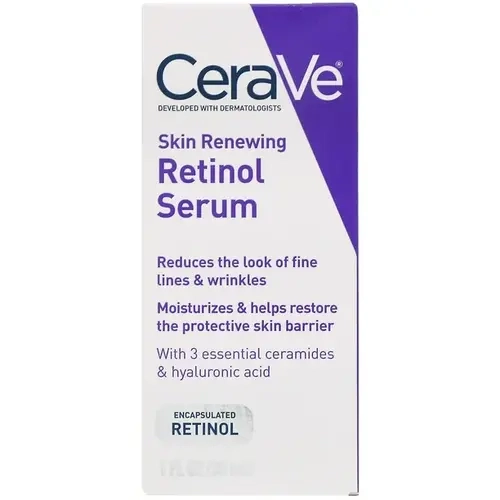 CeraVe Skin Renewing Retinol Serum for Face with niacinamide, hyaluronic acid & ceramides | For Fine Lines, Radiance & Wrinkles. Non-irritating,