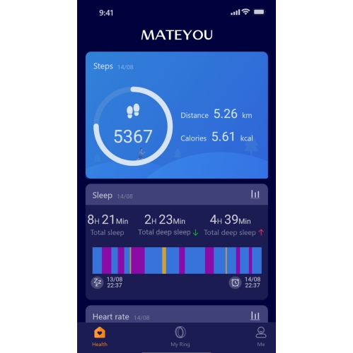 Anneau intelligent OHM | Argenté | Taille 09 | Titane | Détection d'apnée du sommeil | Surveillance de la santé et de la mise en forme | Aucuns frais